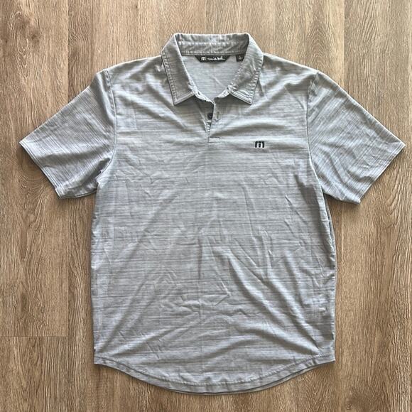Travis Mathew What A Legend Gray Short Sleeve Polo Shirt Large Golf Athletic - Picture 1 of 5